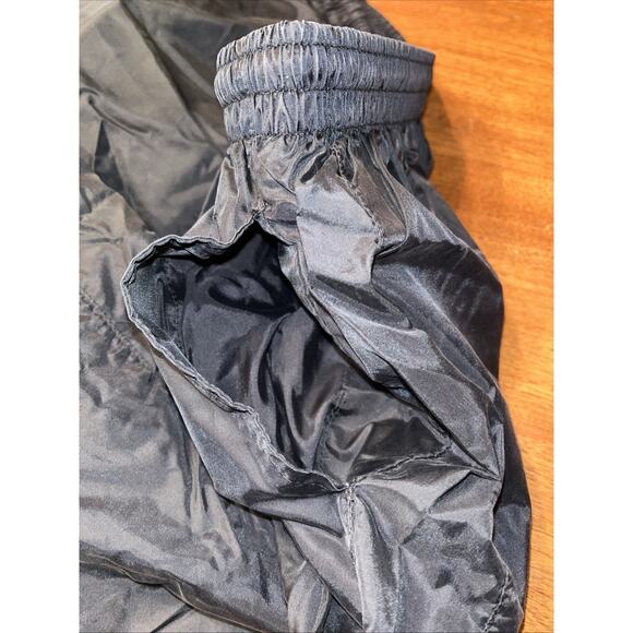 Vintage Nike Black Track Pants Youth XL 26x29 baggy With Zipper Ankles 90s Y2K - Picture 7 of 7